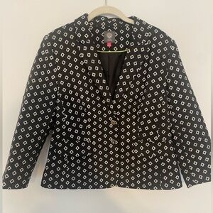 Vince Camuto Black Diamond Pattern Women’s Blazer